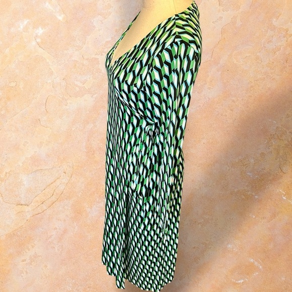 NWT Diane von Furstenberg for Target Long Sleeve Midi Geo Print Wrap Dress XS - Picture 8 of 16